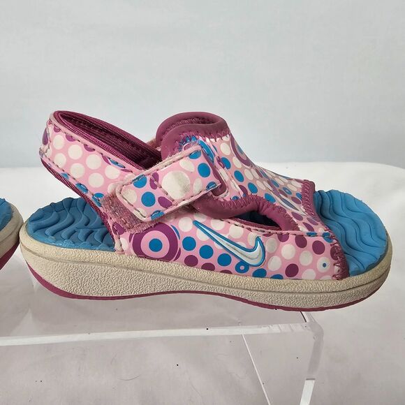 Nike Lil' Sunray Adjust II Protect Toddler 5C Pink Polka Dot 313057 161 - Picture 9 of 16